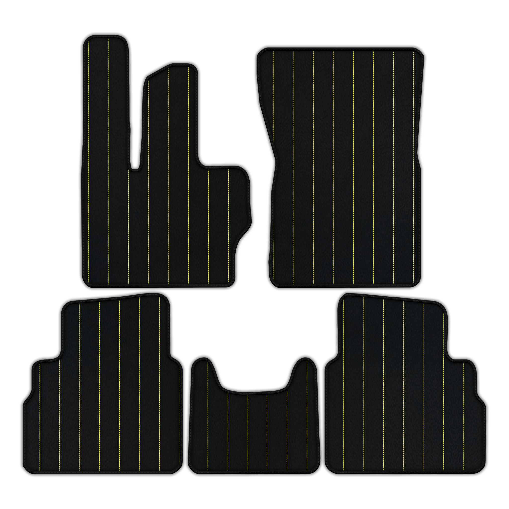 Customizable Leather Floor Mats with Line Pattern for Mercedes Benz G-Class W463 (2018-2023)