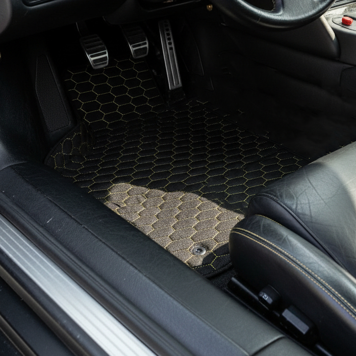 Customizable Floor Mats From Carpet With Leather for Lamborghini Diablo (1990-2001) - AutoWin