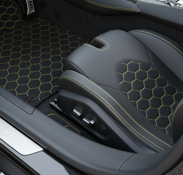 Customizable Leather Floor Mats with Divario Pattern for Lamborghini Temerario (2025-2026) - AutoWin
