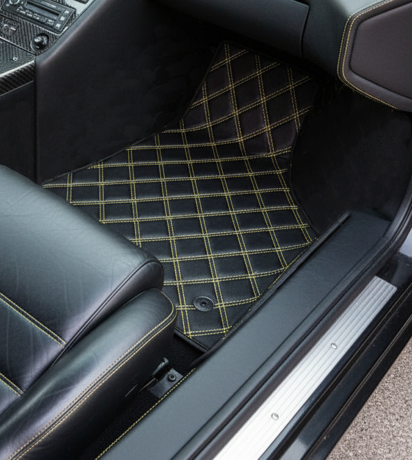 Customizable Floor Mats From Carpet With Leather for Lamborghini Diablo (1990-2001) - AutoWin
