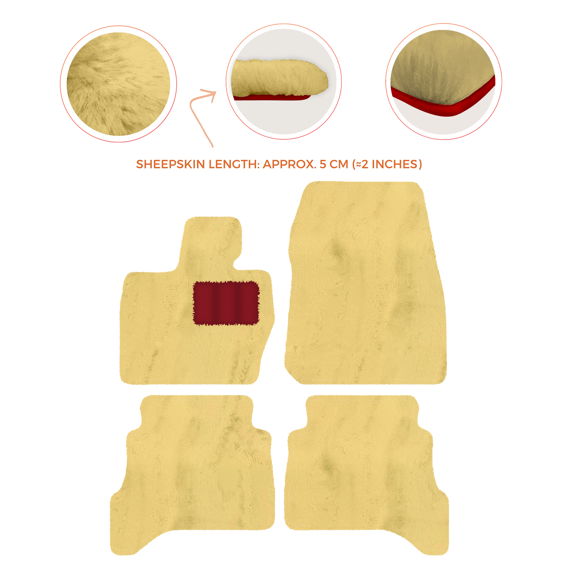 Premium Sheepskin Floor Mats for Range Rover Evoque (2015-2019)