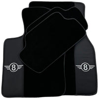 Black Floor Mats for Mini Cooper / One R53 (2001-2007) Cooper S with Leather - AutoWin
