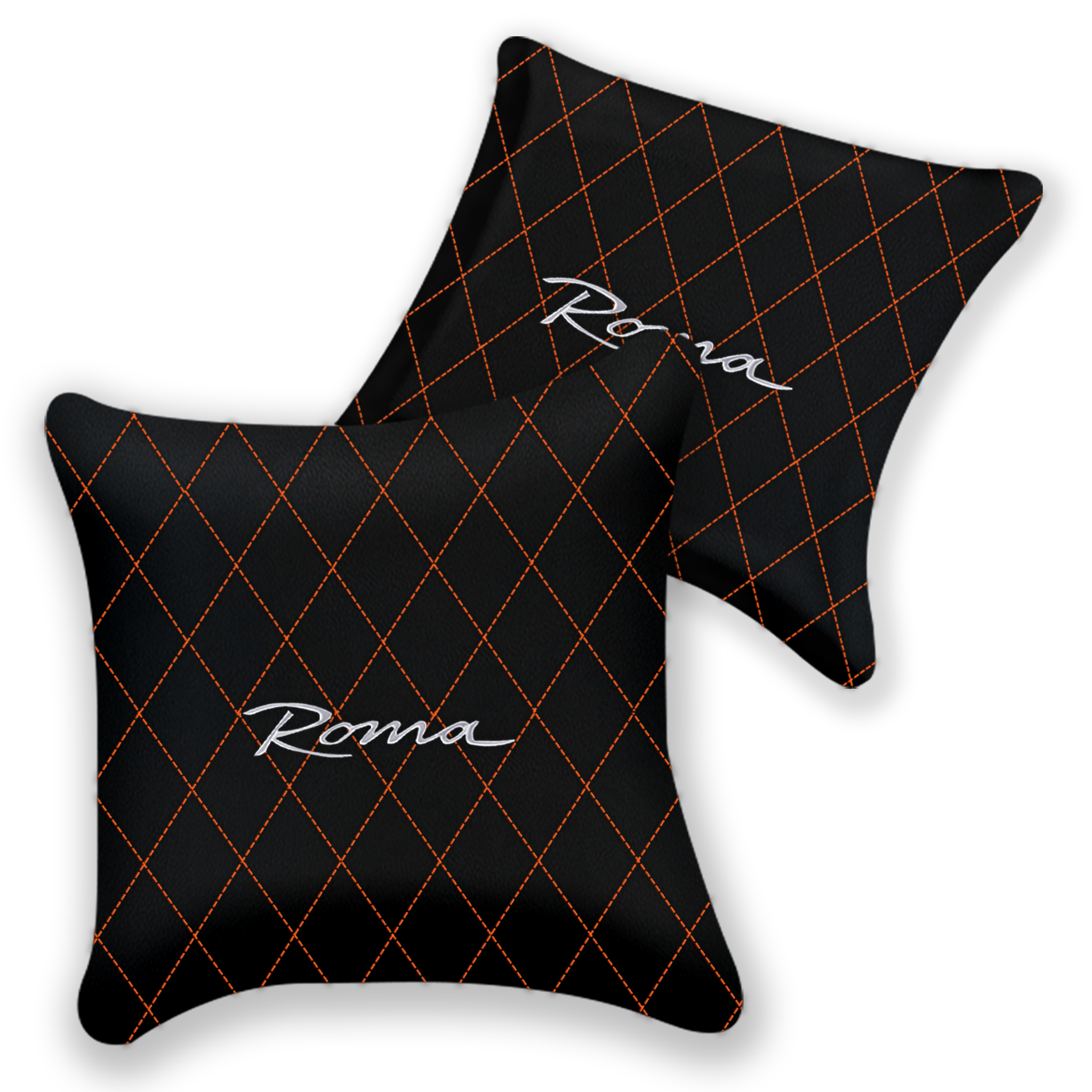 Customizable Black Leather Pillows for Ferrari Portofino (2018-2023)