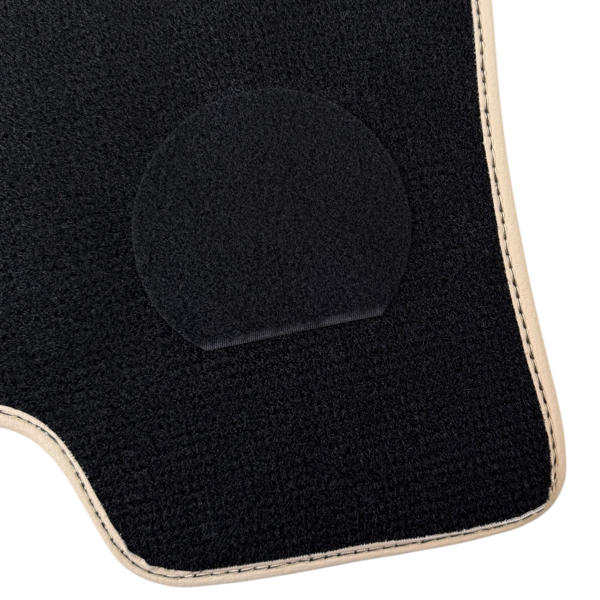Black Car Floor Mats for BMW i8 Series l12 I15 with Leather by ER56 | Orange Edition - AutoWin