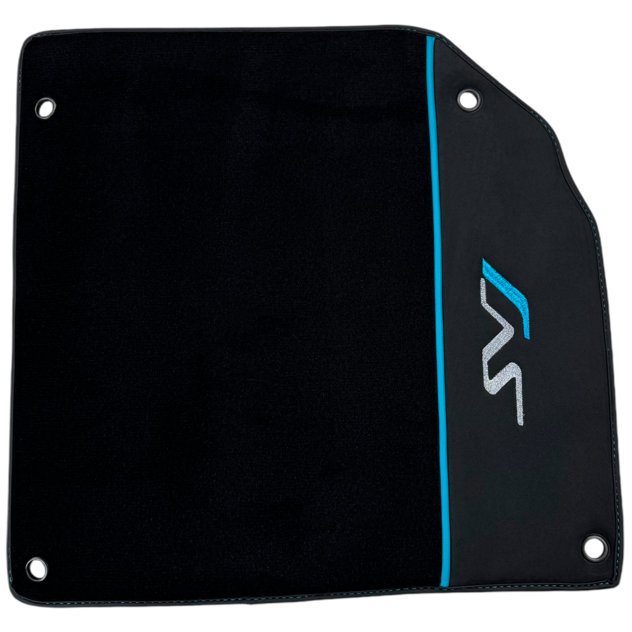 Black Floor Mats for Lamborghini Aventador SVJ with Alcantara Leather