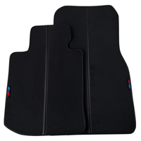 Customizable Carbon Fiber Detailing Black Floor Mats for BMW iX (2022-2024)
