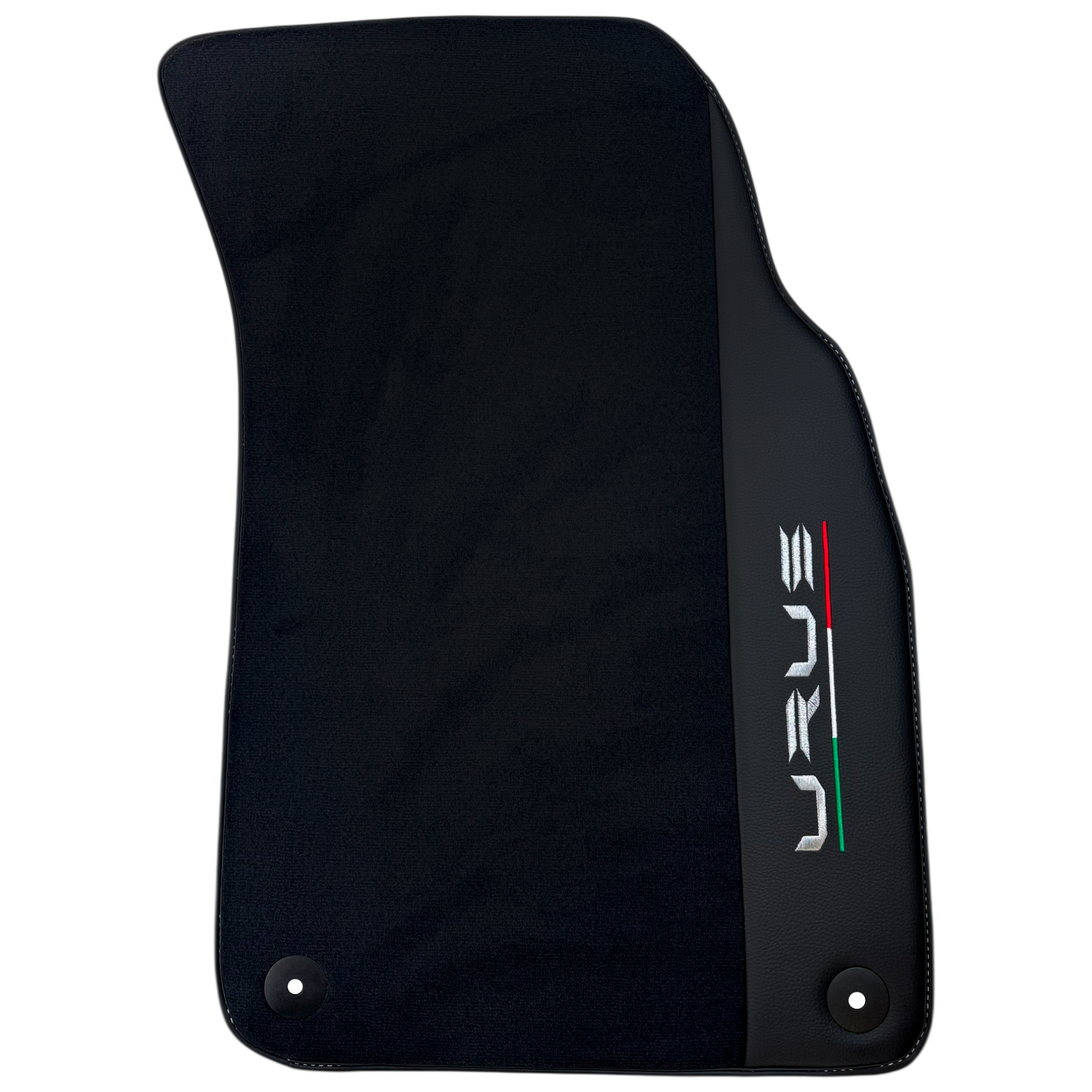 Black Floor Mats for Lamborghini Urus with Carbon Fiber Leather