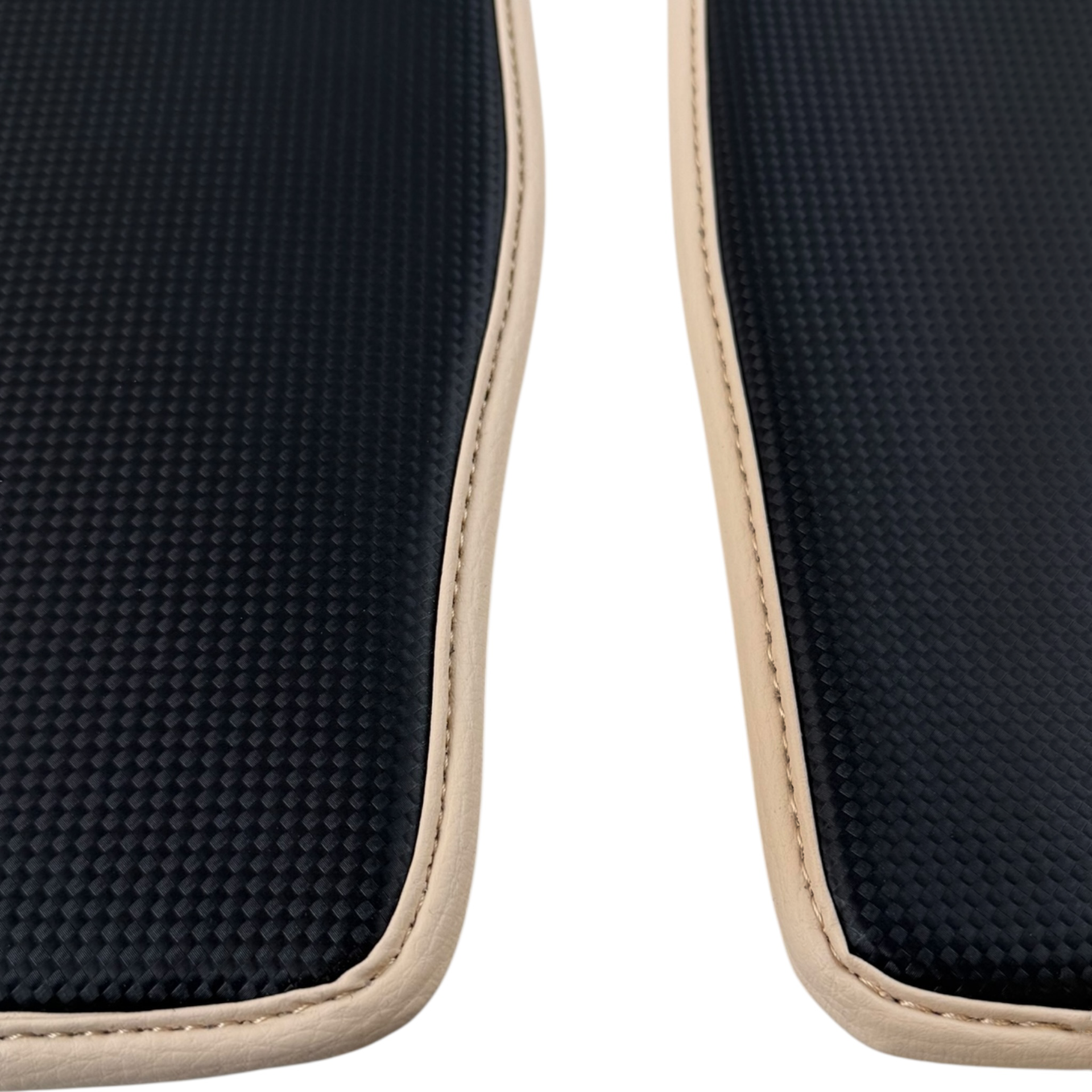 Black Car Floor Mats for BMW i8 Series l12 I15 with Leather by ER56 | Orange Edition - AutoWin