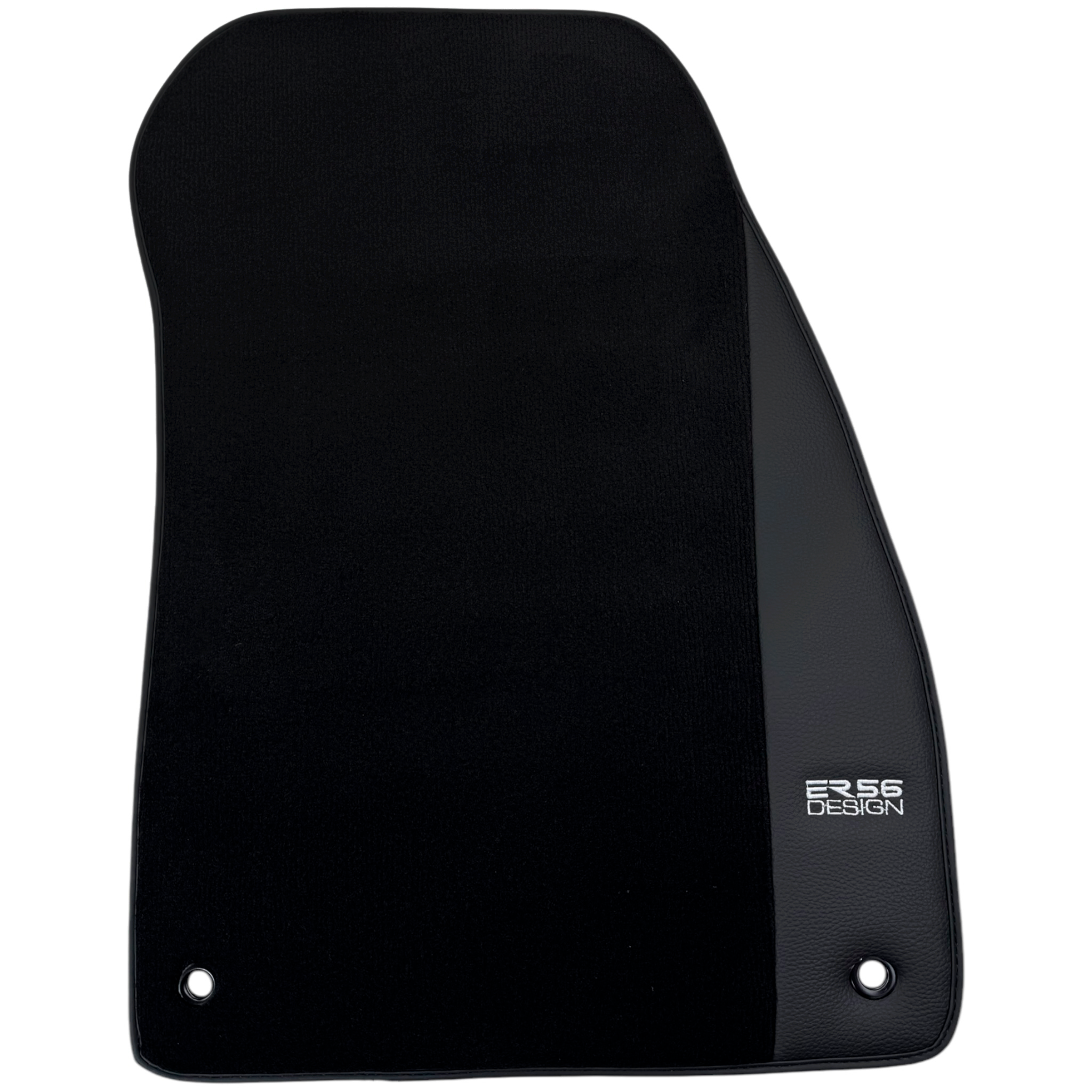 ER56 Design Black Floor Mats for Chevrolet Matiz Hatchback (2016-2024) with Leather