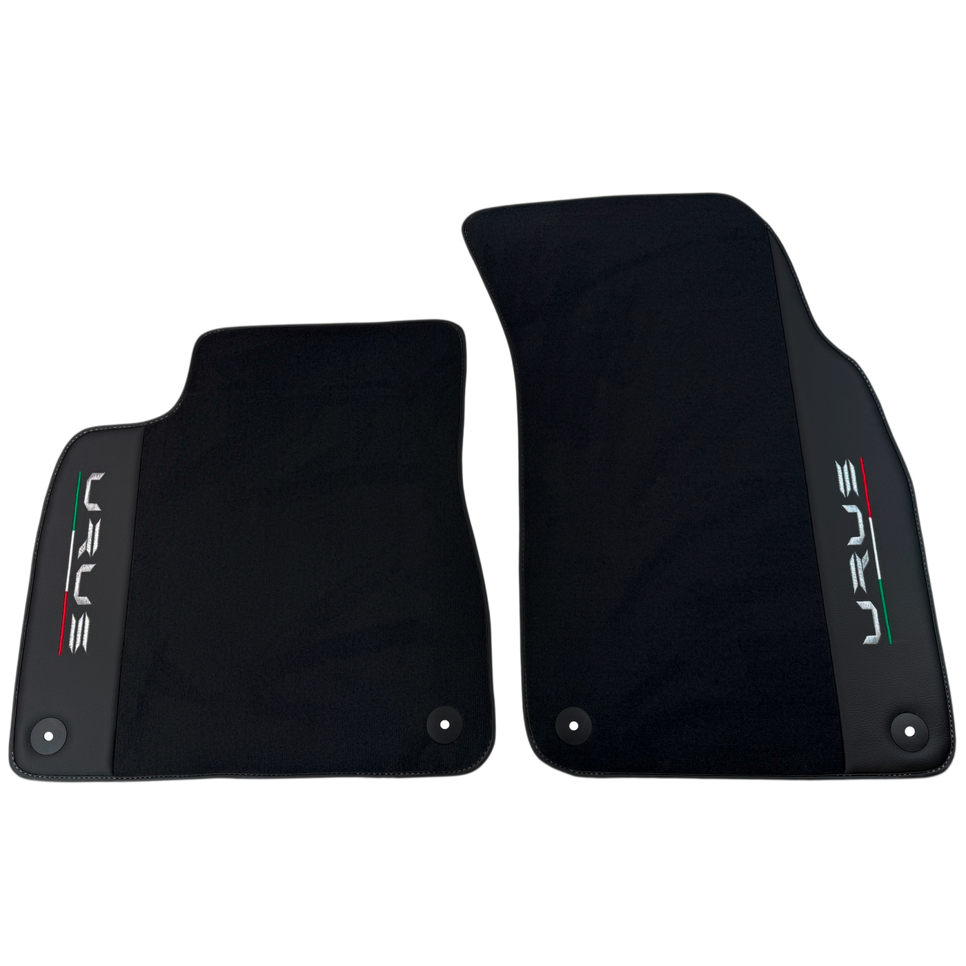 Black Floor Mats for Lamborghini Urus with Carbon Fiber Leather