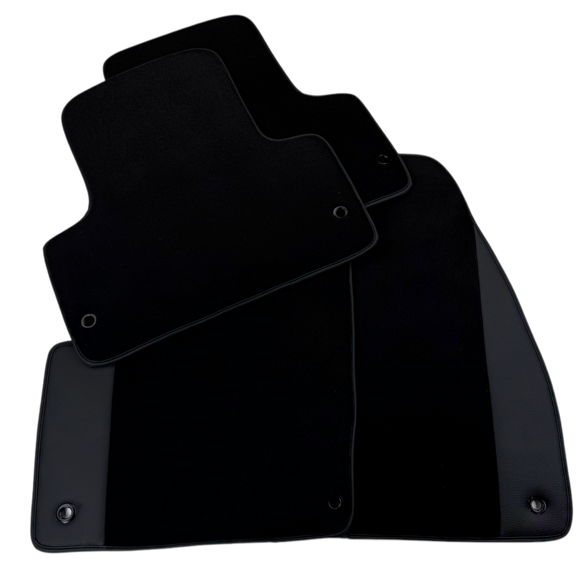 Black Floor Mats for Range Rover Evoque (2011-2015) 3/5-Doors with Leather | AutoWin