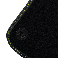 Black Floor Mats for Ferrari Portofino (2018-2023) with Leather