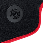 Black Alcantara Floor Mats for Ferrari 488 Pista Spider (2019-2021) with Red Alcantara Accents