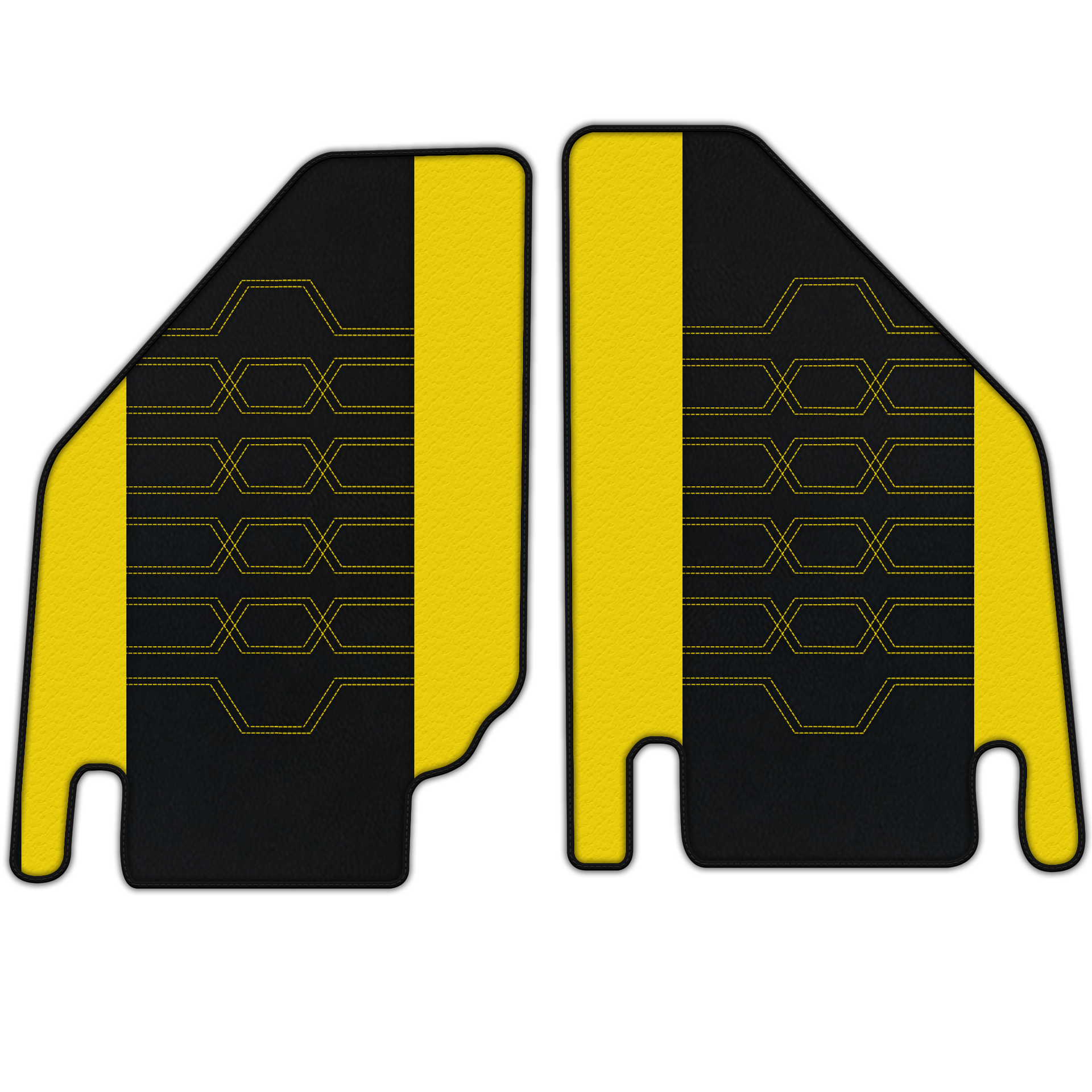 Customizable Leather Floor Mats with ER56 Pattern for Lamborghini Countach (1974-1990) - AutoWin