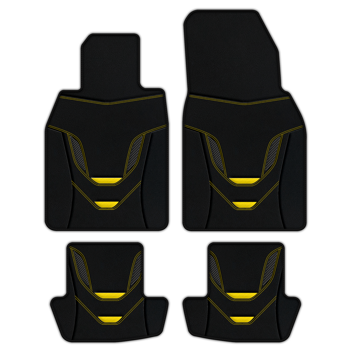 Tapetes de couro personalizáveis com padrão triangular para Porsche 911 - 992 (2019-2026)