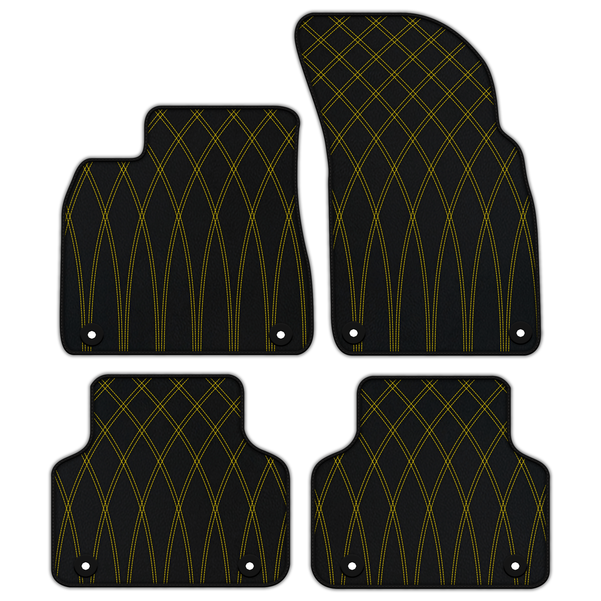 Customizable Floor Mats From Carpet With Leather for Bentley Bentayga (2015-2023) - AutoWin