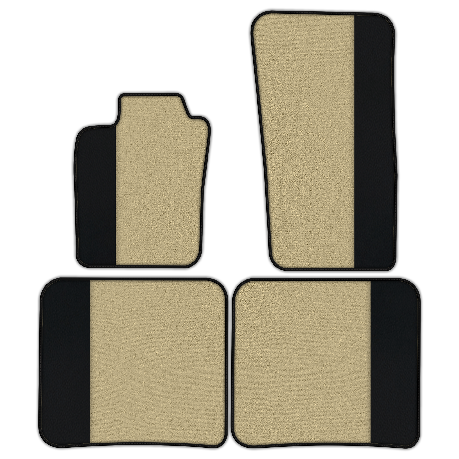 Tapetes de carro em pele de ovelha verde claro genuína para Bentley Flying Spur (2019-2023) - ER56 Design