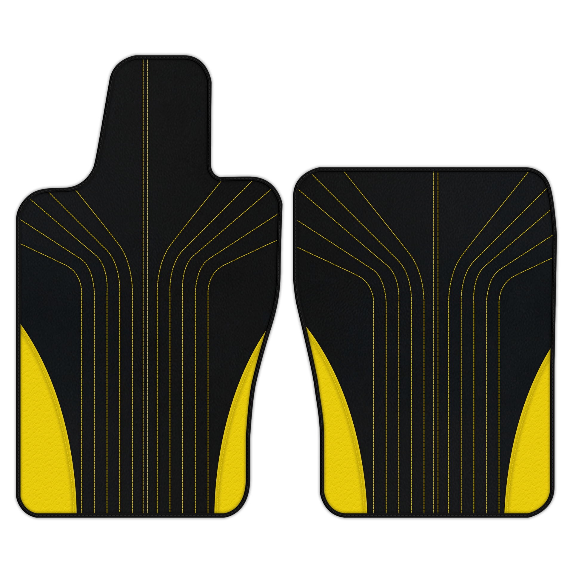 Customizable Leather Floor Mats with Triangle Pattern for Aston Martin V8 Vantage (2019-2025) - AutoWin