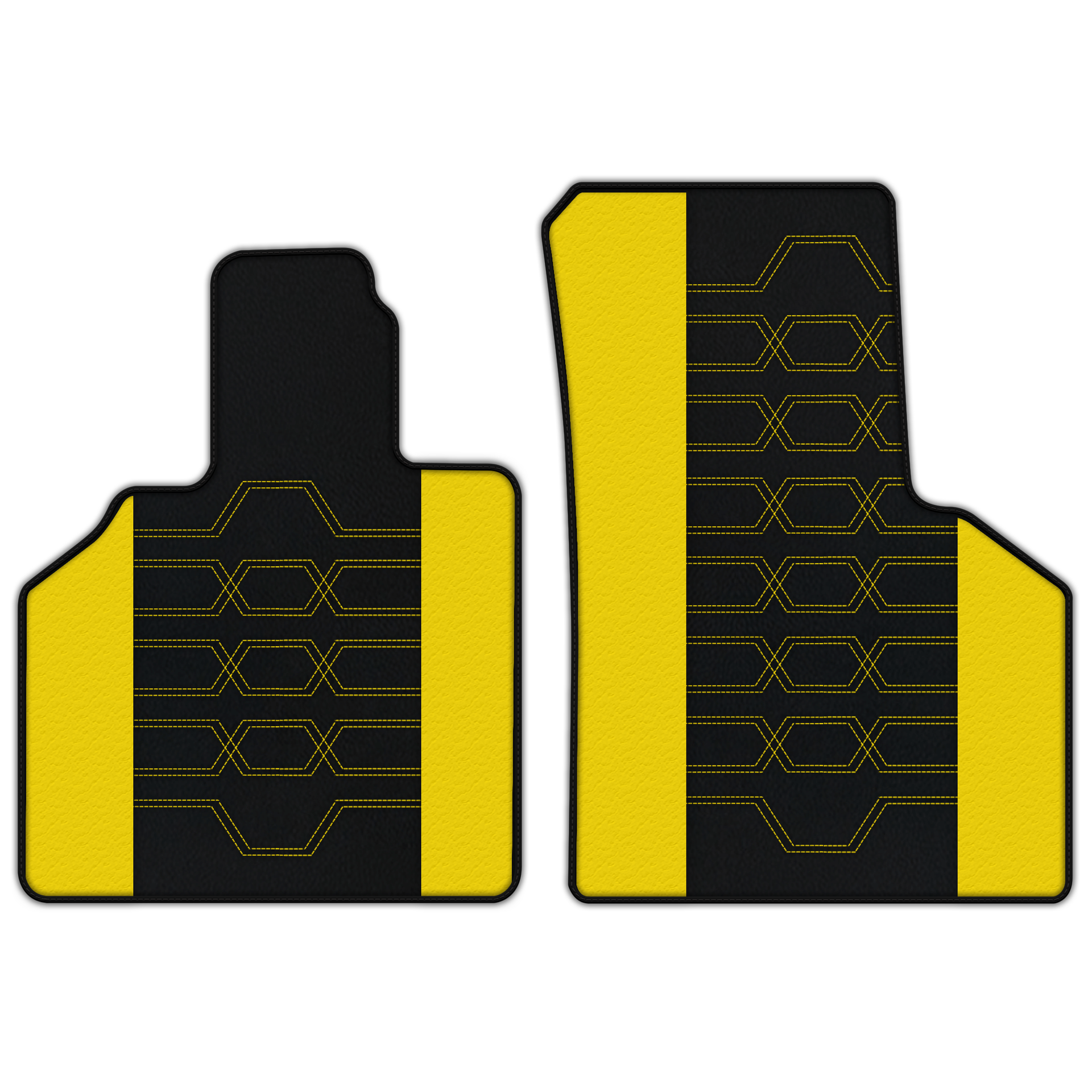 Customizable Leather Floor Mats with interlaced Hex Pattern for Lamborghini Gallardo (2004-2014) - AutoWin