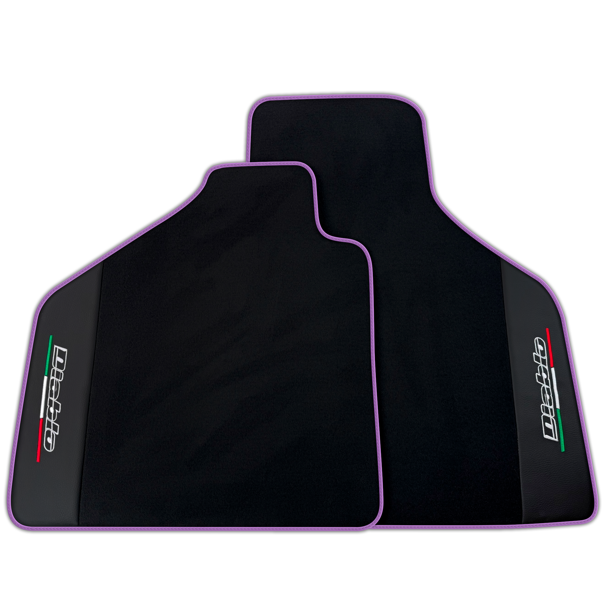 Black Floor Mats for Lamborghini Diablo (1990-2001) | Premium Leather