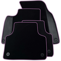 Customizable Black Carbon Leather Floor Mats for Audi A2 2000-2005 8Z | Various Trim Colors