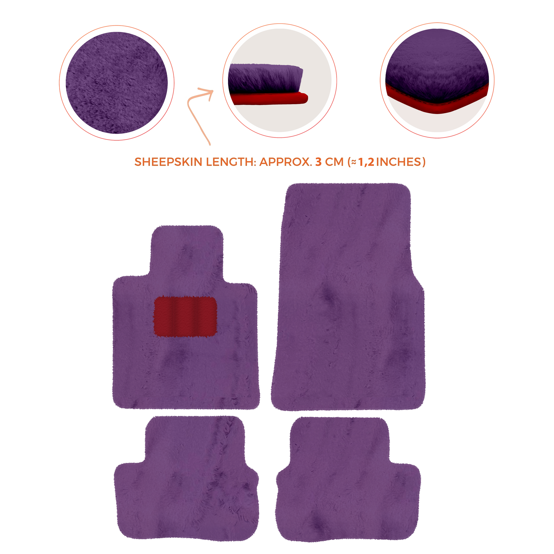 Premium Sheepskin Floor Mats for Rolls-Royce Shadow (1965-1977)