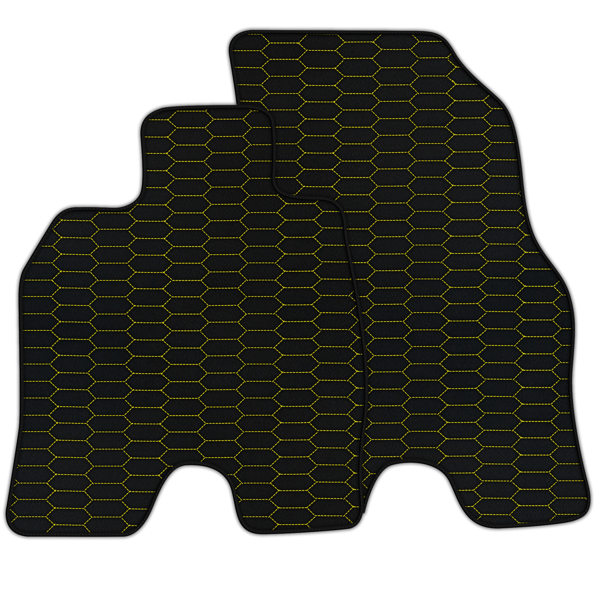 Customizable Leather Floor Mats with Raptor Hex Pattern for BMW i8 Series l12 I15