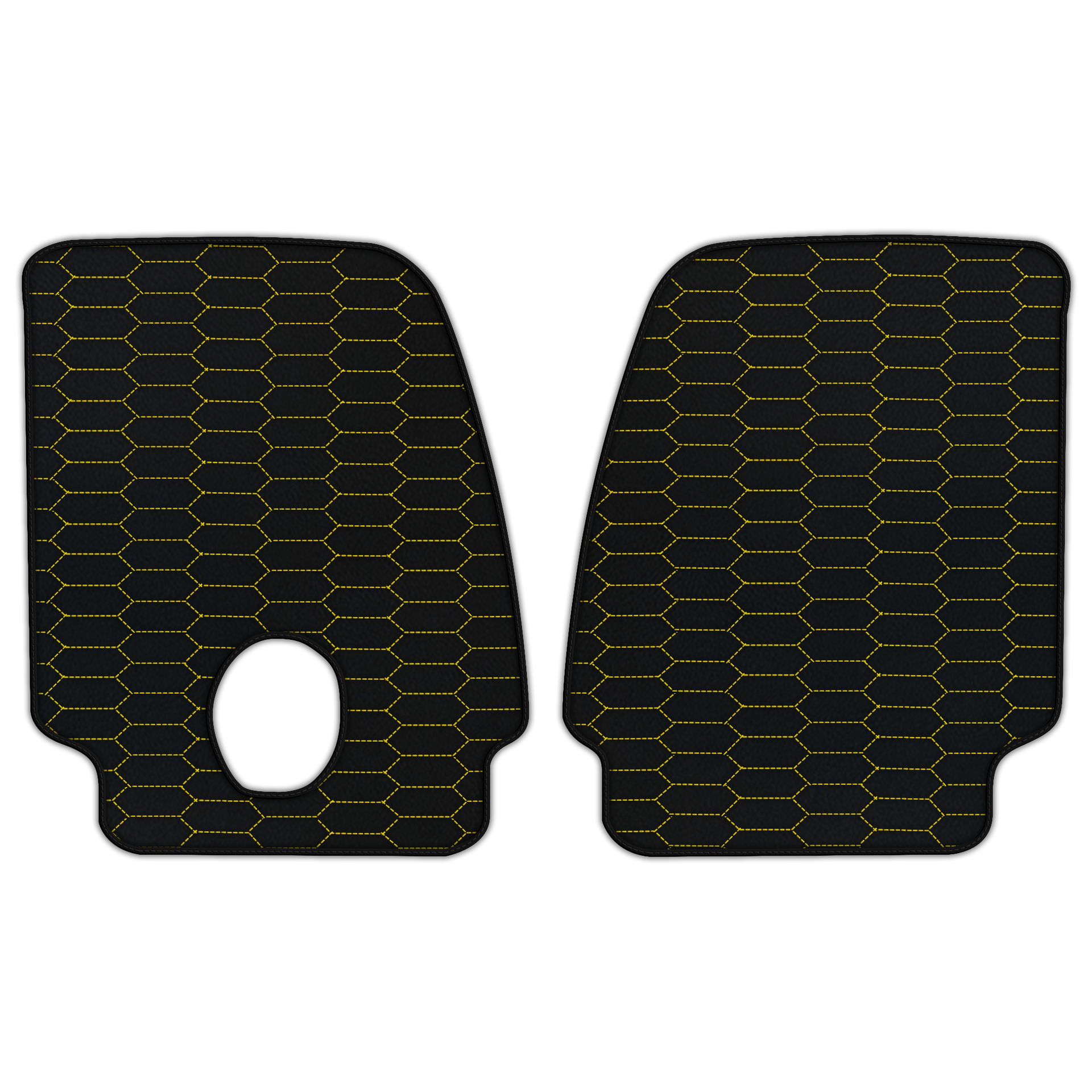 Custom Black Floor Mats for Ferrari Portofino (2018-2023) With Leather