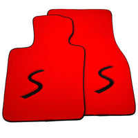 Red Floor Mats for Mini Cabrio R52 Convertible (2004-2009) - AutoWin
