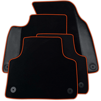Customizable Black Carbon Leather Floor Mats for Audi A2 2000-2005 8Z | Various Trim Colors
