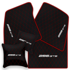 Premium Custom Black Leather Floor Mats for Ferrari FF (2011-2016)