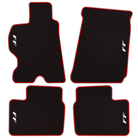 Luxury Black Leather Floor Mats for Ferrari Roma (2021-2024)