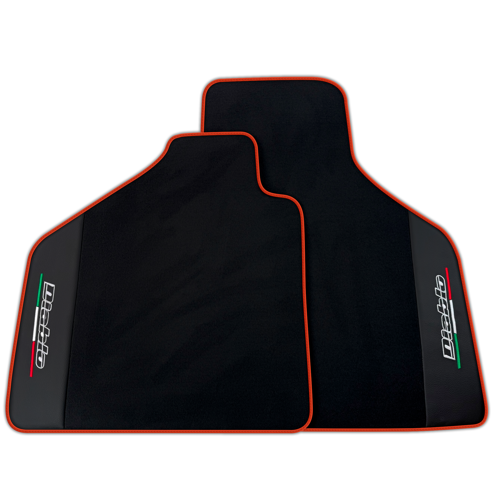 Black Floor Mats for Lamborghini Diablo (1990-2001) | Premium Leather