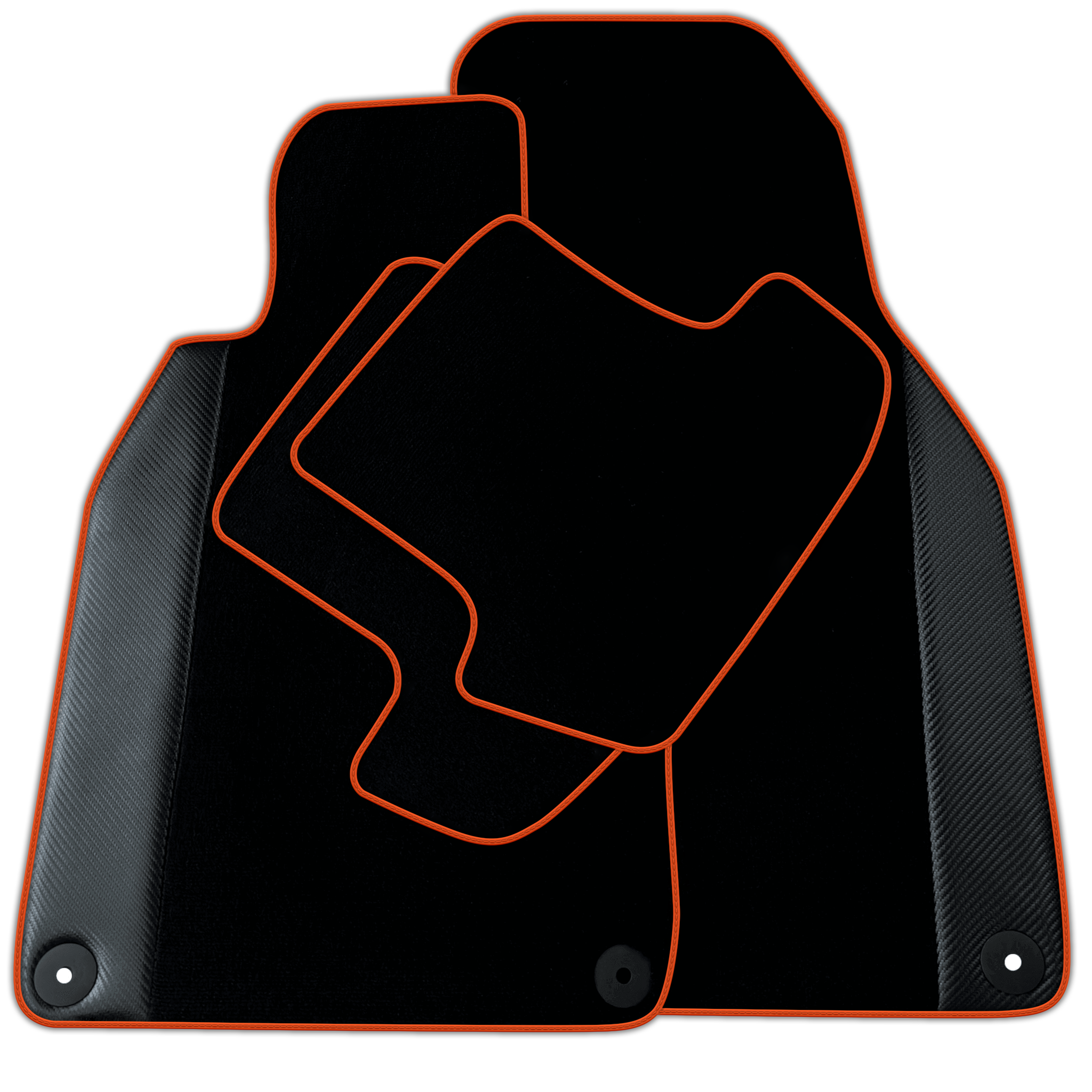 Black Floor Mats for Porsche Cayenne (2003-2010) with Carbon