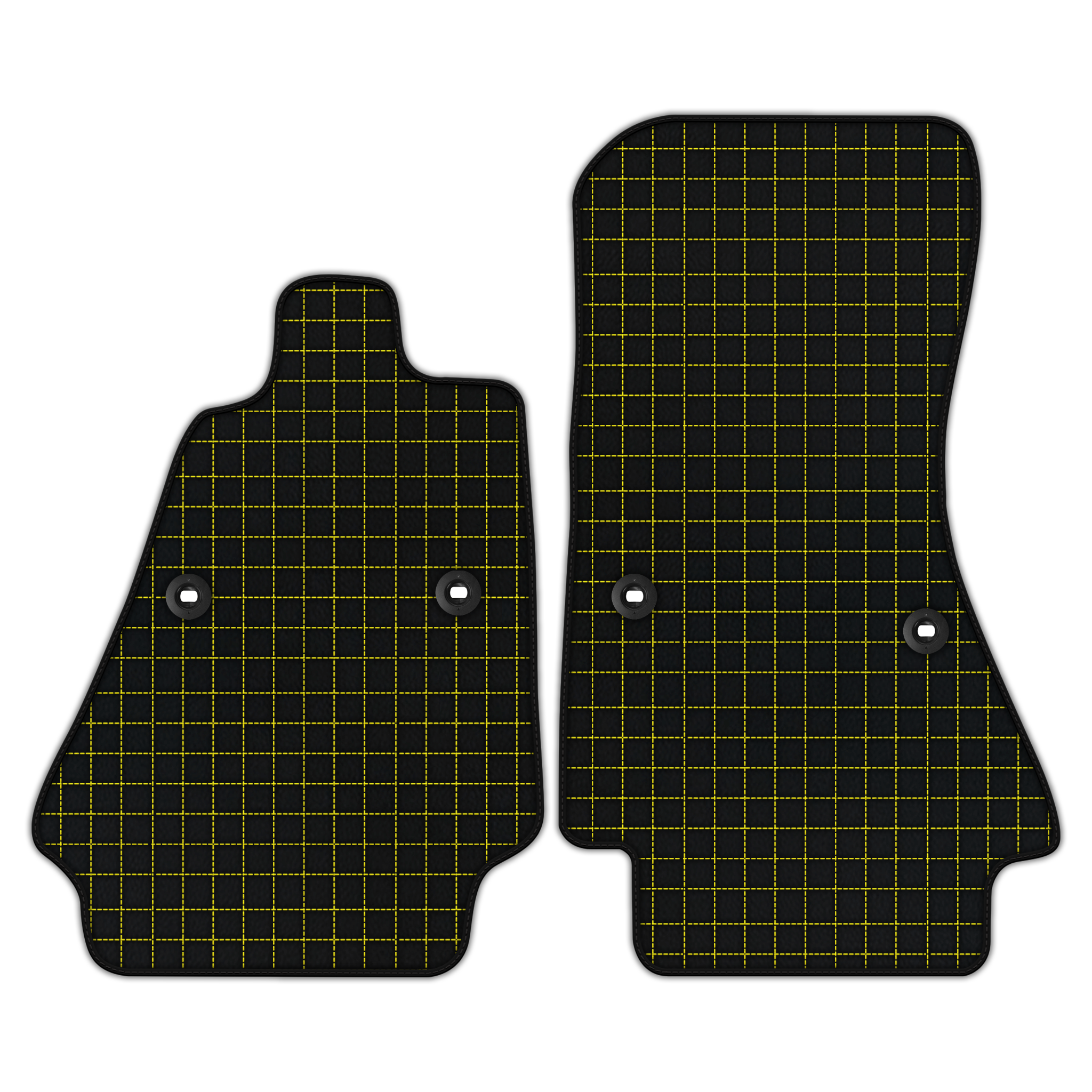 Customizable Leather Floor Mats with Square Pattern for Bugatti Chiron (2016-2022)