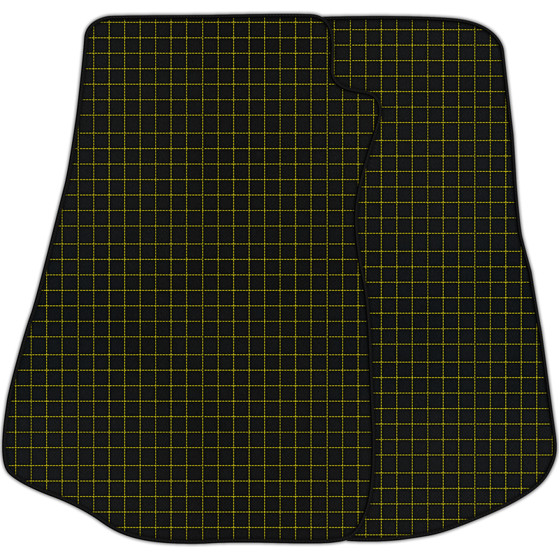 Customizable Leather Floor Mats with Square Pattern for Chevrolet Corvette C3 (1968-1982)