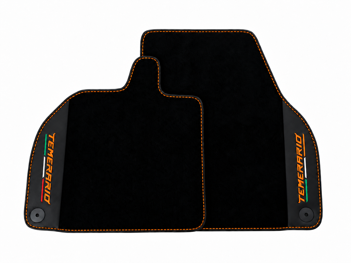 Tapetes de couro personalizáveis com padrão hexagonal vertical para Lamborghini Temerario (2025-2026)