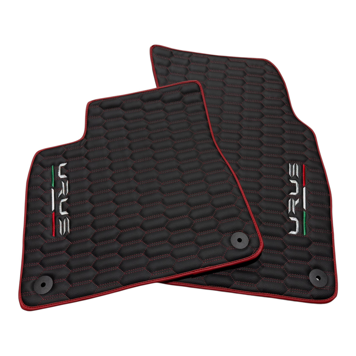 Black Floor Mats with Leather for Lamborghini Urus (2018-2026) - Various Colors