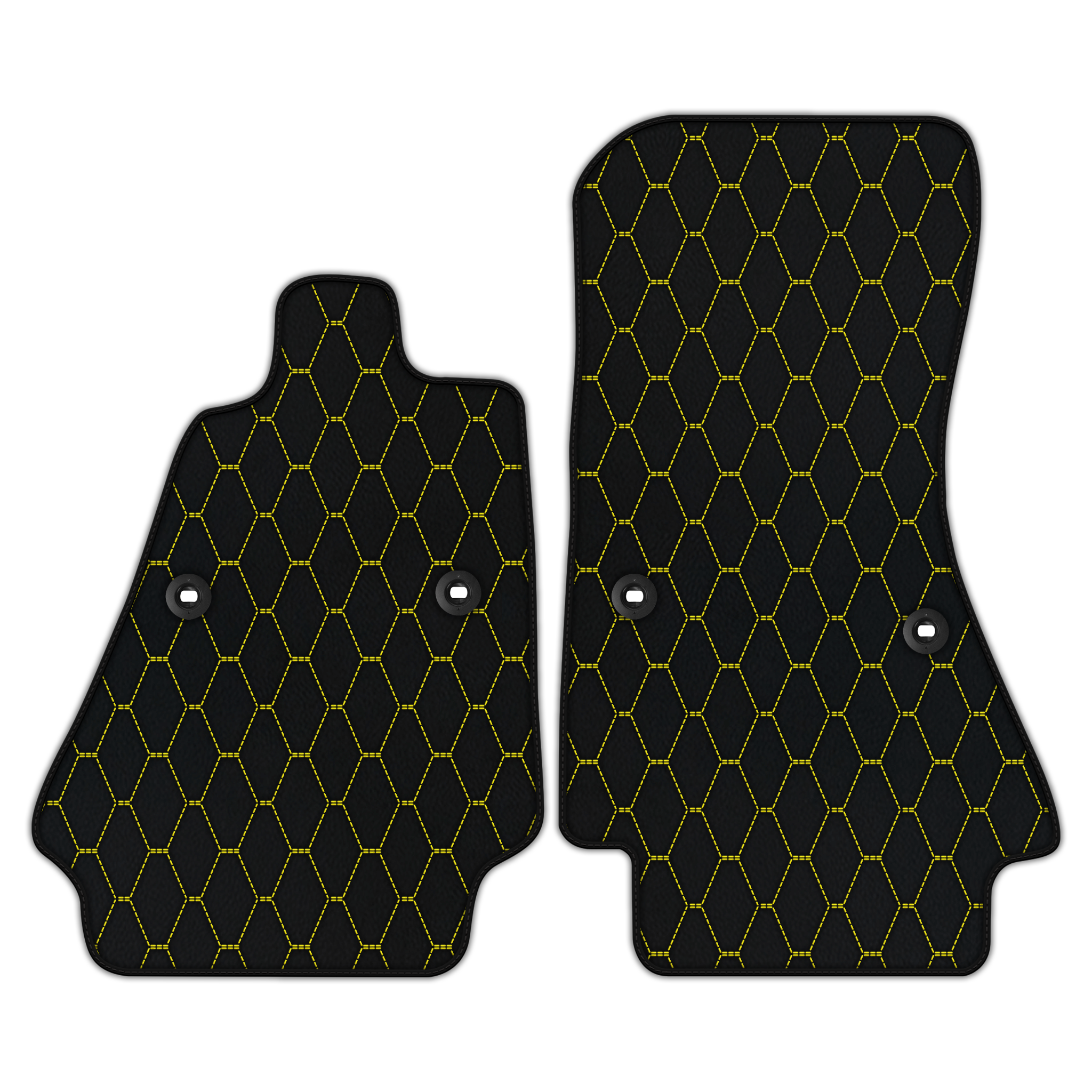 Customizable Leather Floor Mats with Vertical Hex Pattern for Bugatti Chiron (2016-2022)