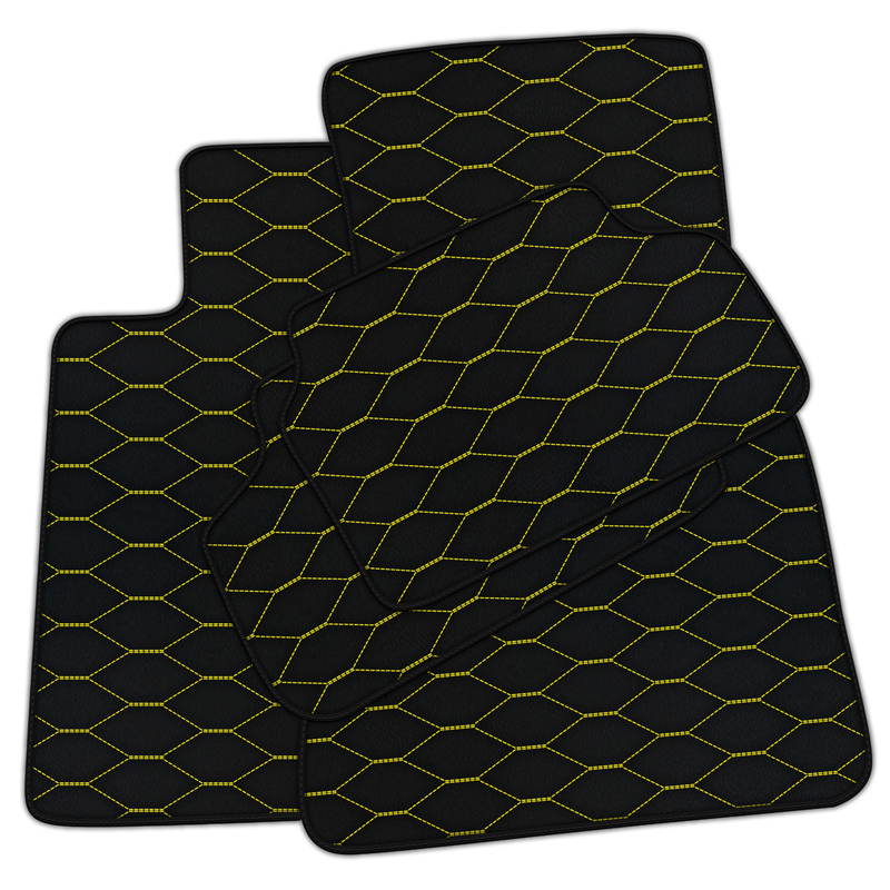 Customizable Leather Floor Mats with Viper Hex Pattern for BMW F30 4-door Sedan (2012-2019)
