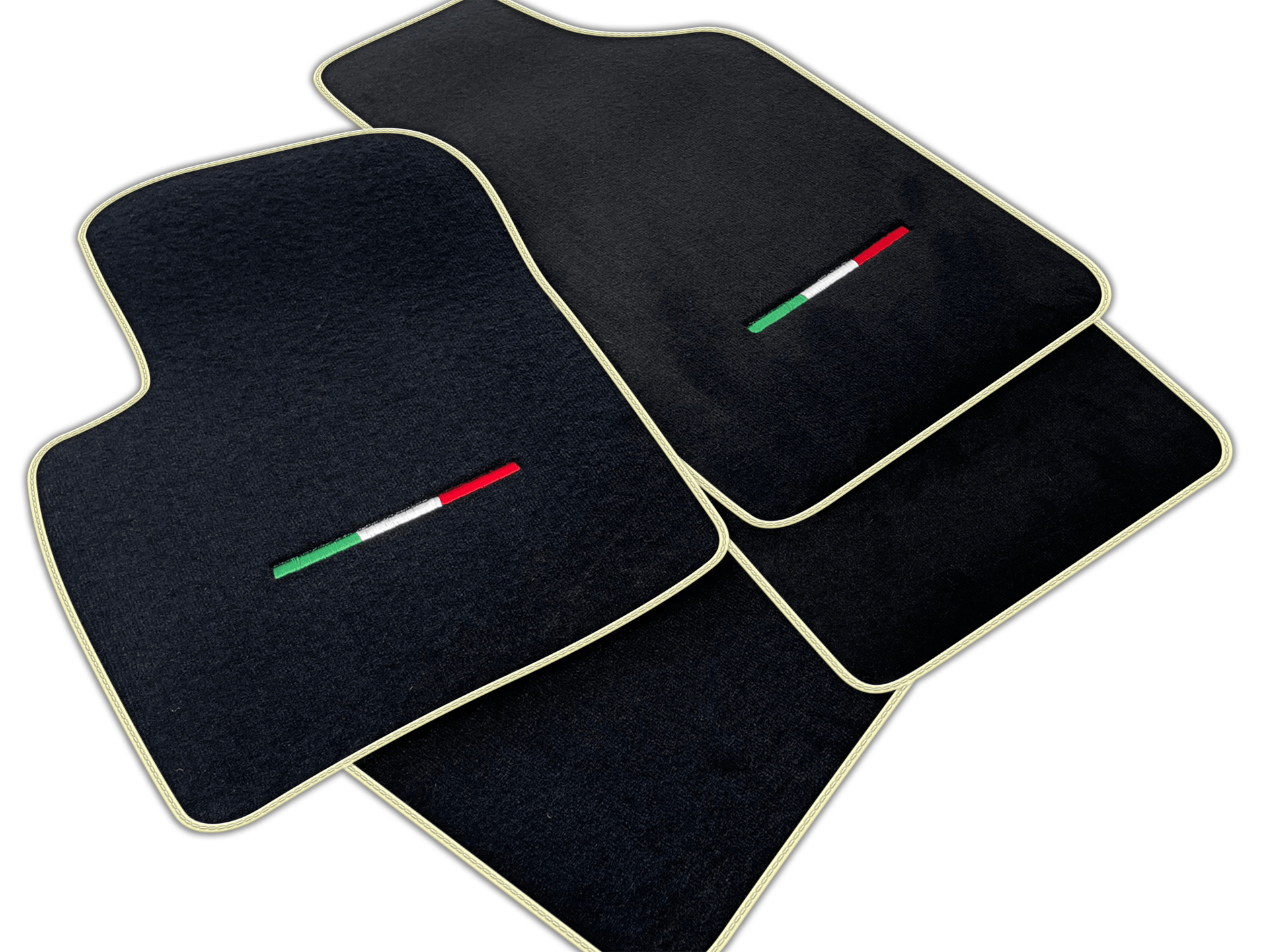 Italian Edition Black Floor Mats for Fiat 500X (2015-2018)