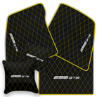 Premium Custom Black Leather Floor Mats for Ferrari FF (2011-2016)