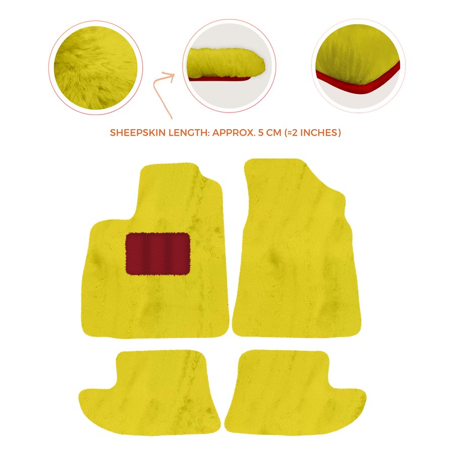 Premium Sheepskin Floor Mats for Bentley Continental GTC (2006–2011)