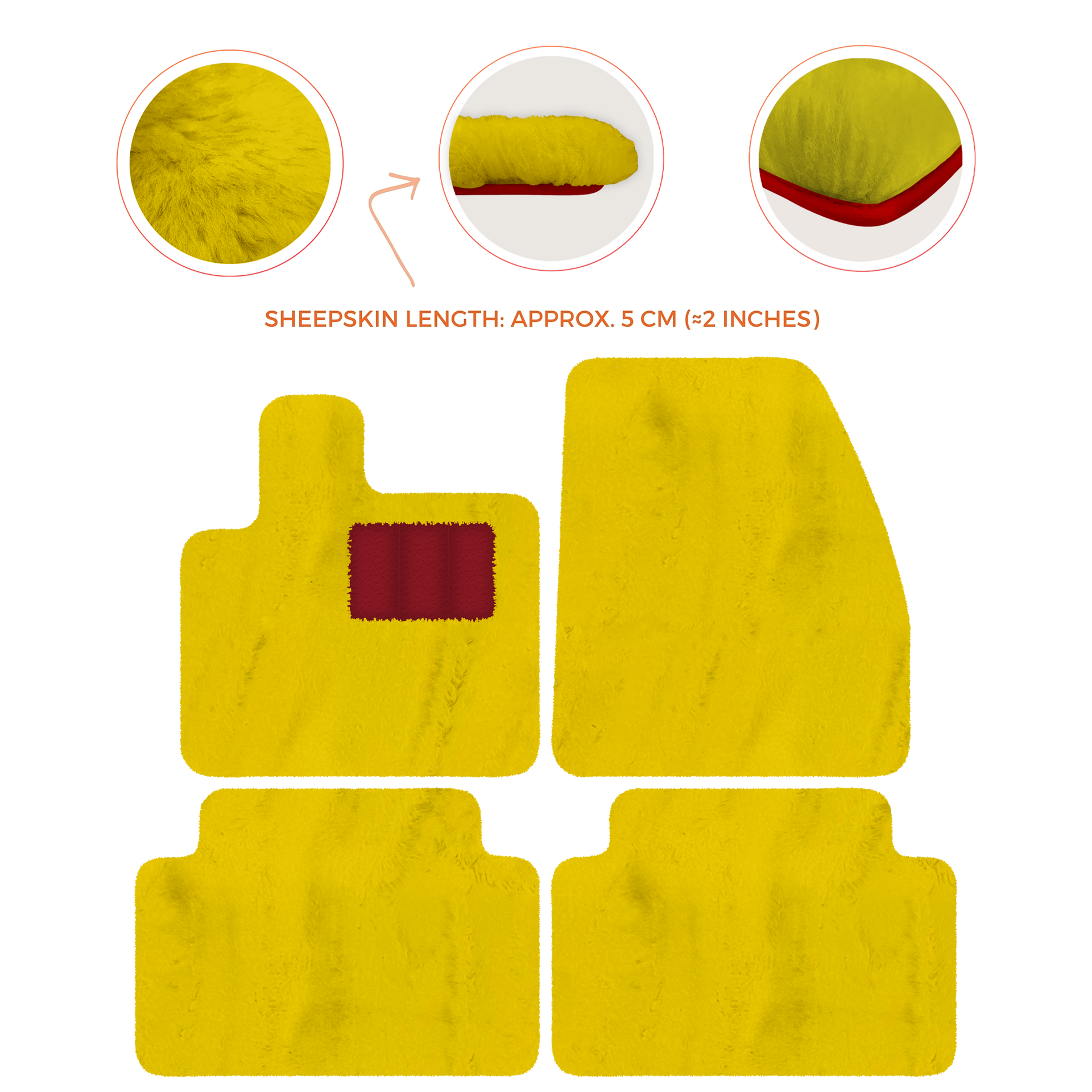 Premium Sheepskin Floor Mats for Range Rover Evoque (2016-2024)