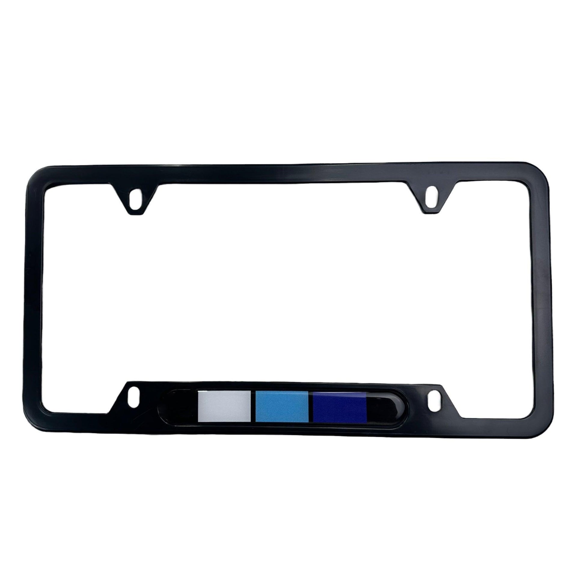 Autowin Number Plate Holder USA Standard Size Retro Blue - AutoWin