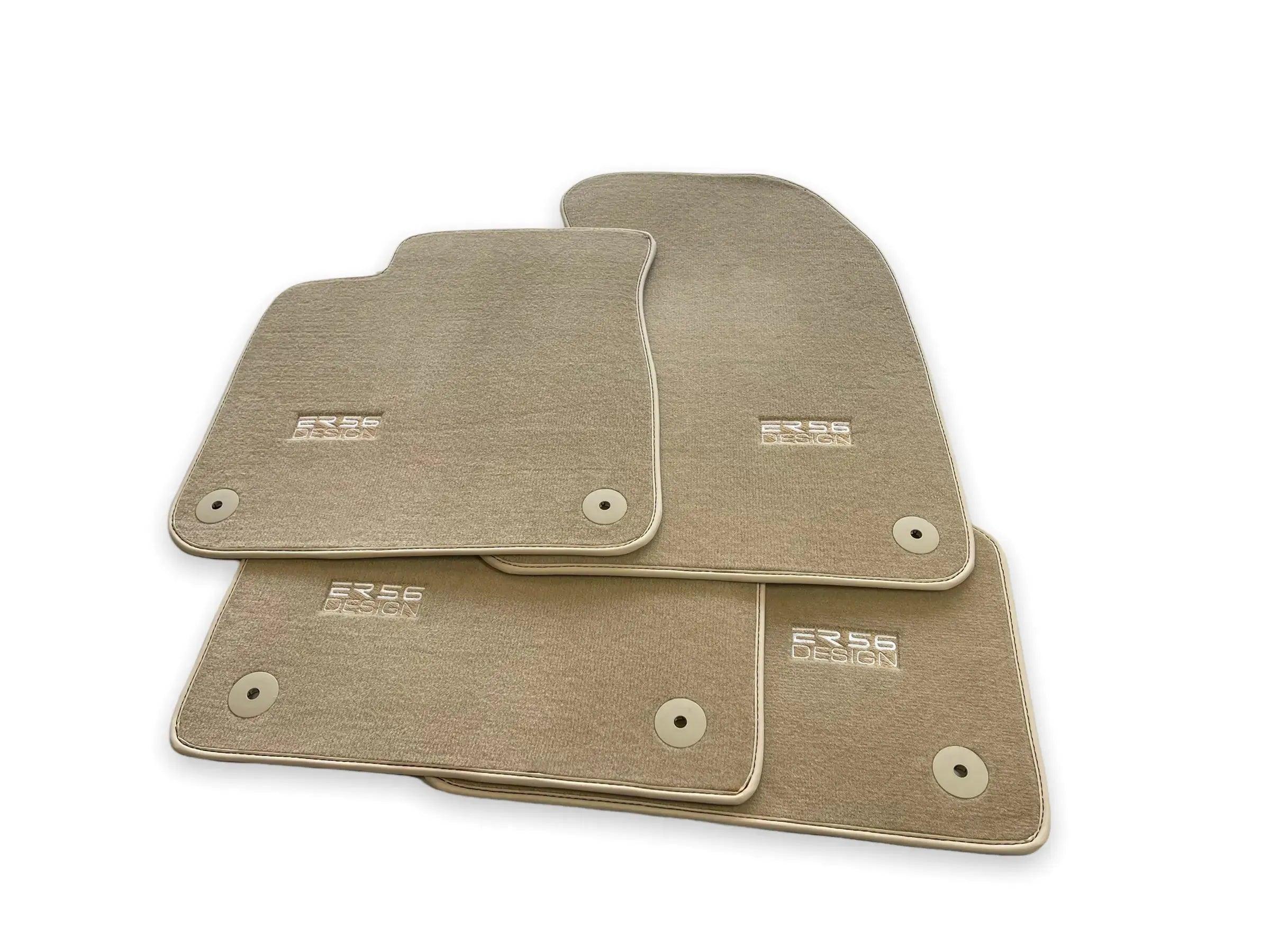 Beige Floor Mats for Audi A4 - B6 Convertible (2002-2006) | ER56 Design - AutoWin