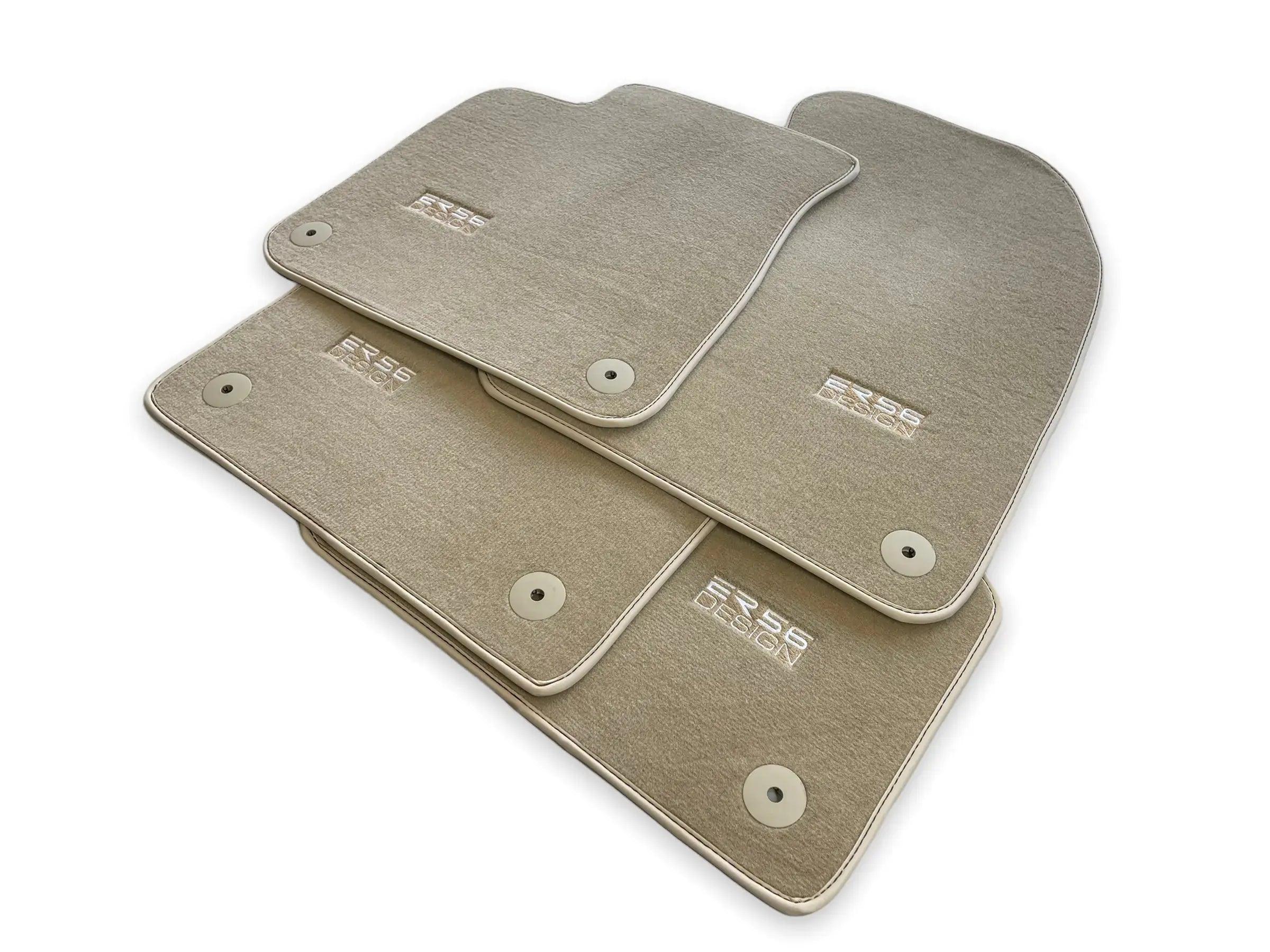 Beige Floor Mats for Audi A4 - B6 Convertible (2002-2006) | ER56 Design - AutoWin