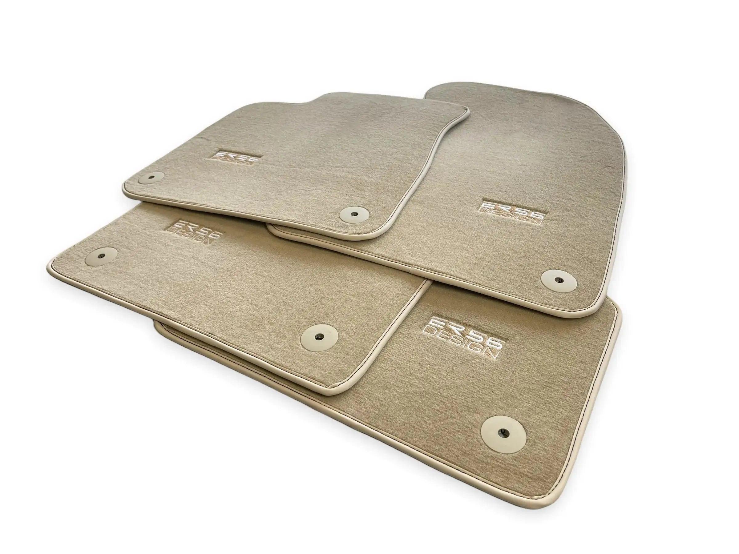 Beige Floor Mats for Audi A4 - B6 Convertible (2002-2006) | ER56 Design - AutoWin