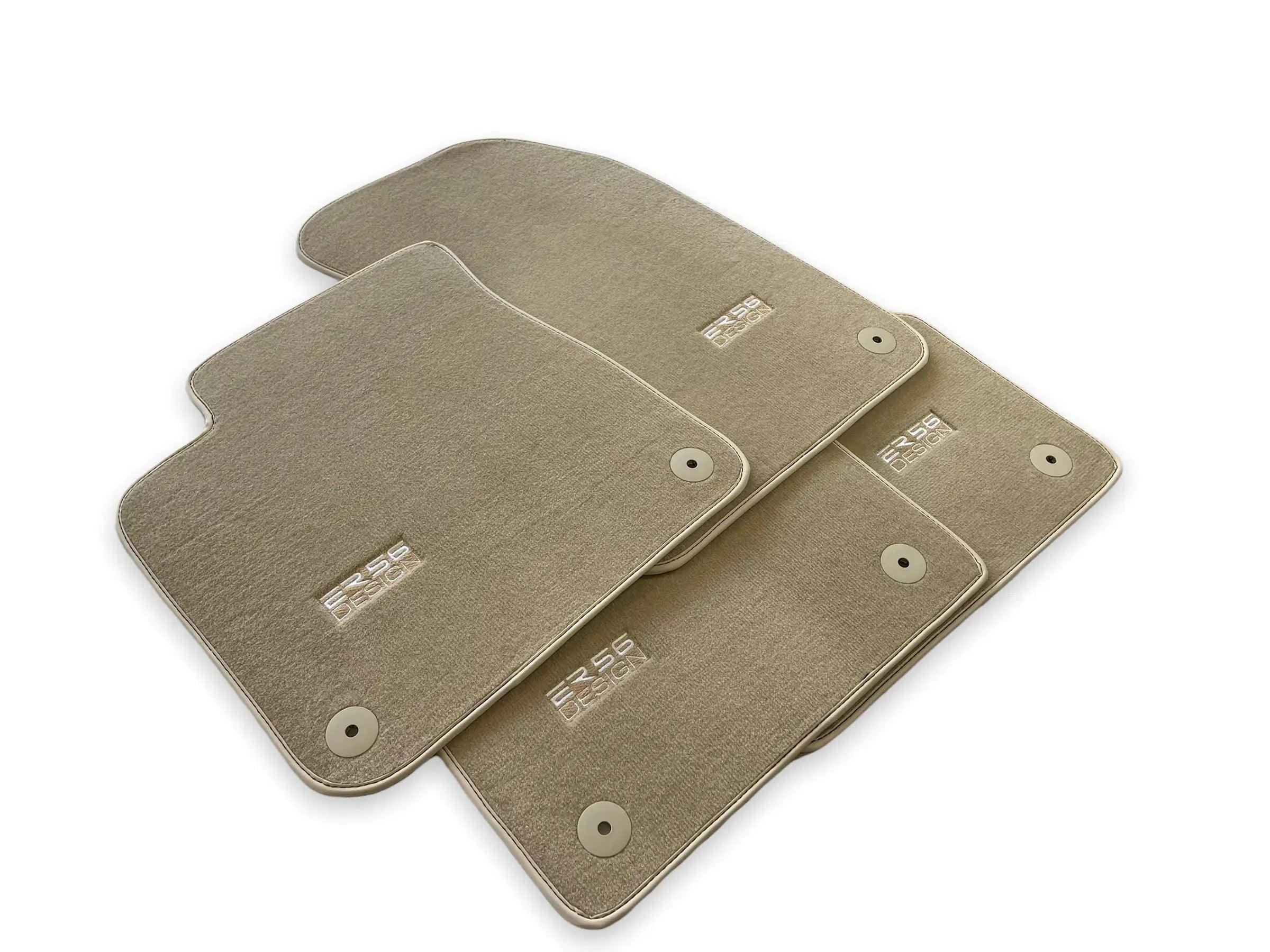 Beige Floor Mats for Audi A4 - B6 Convertible (2002-2006) | ER56 Design - AutoWin