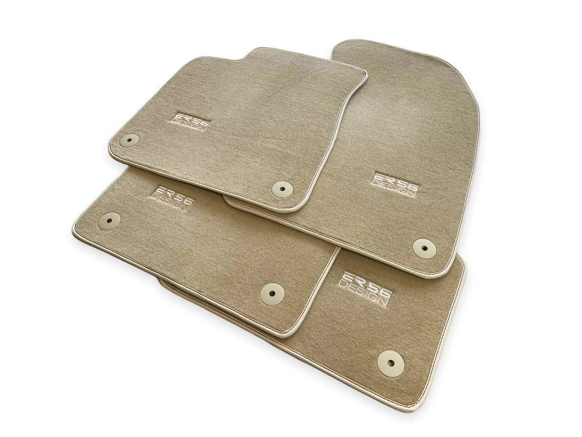 Beige Floor Mats for Audi A4 - B6 Convertible (2002-2006) | ER56 Design - AutoWin